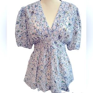 Tory Burch lace peplum top